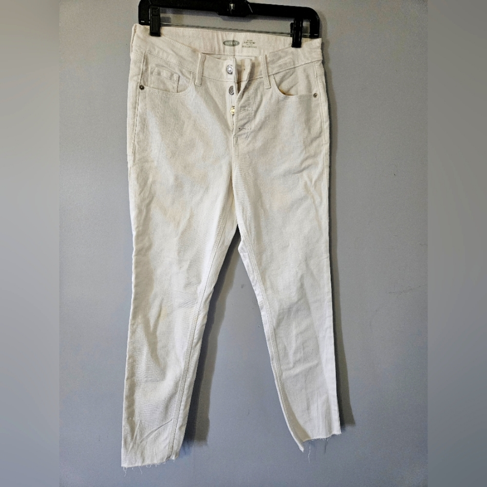 White cropped jeans - old navy - size 4